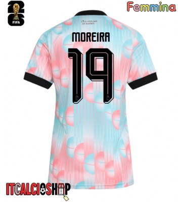 Belgio Diego Moreira #19 Seconda Maglia Femmina Mondiali 2026 Manica Corta